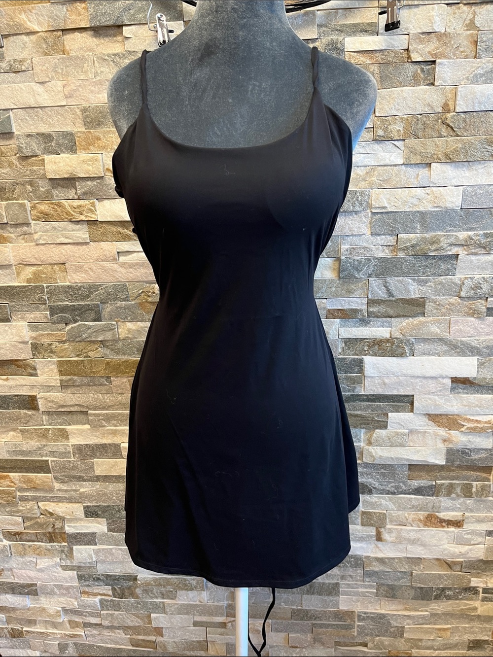 Black Women's Camisole Slip Dress - Unbranded